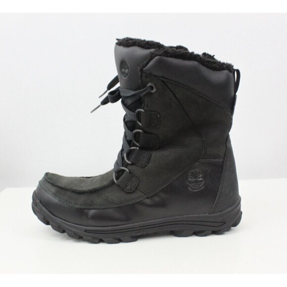 Timberland Youth Boots Chillberg 200g PrimaLoft Waterproof Leather Black Size 6 - Picture 7 of 15